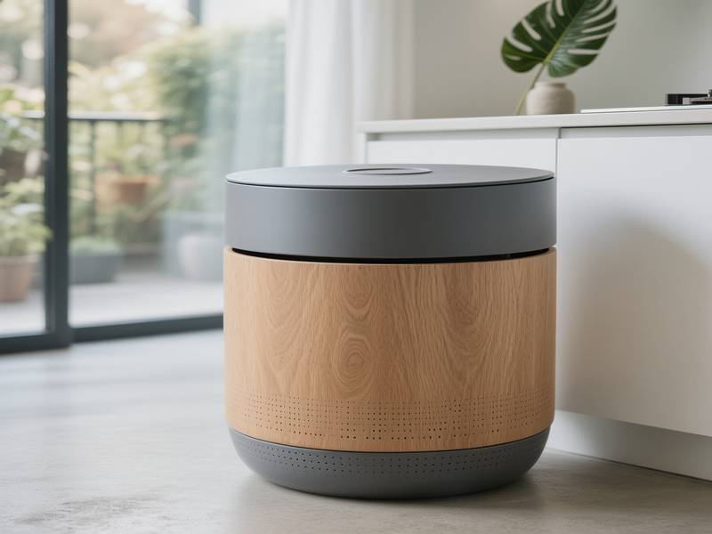 Un élégant composteur d'appartement design en intérieur